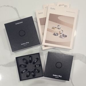 Samsung Galaxy Ring Oura Ring 4 Sizing Kits bundle Of 4 Black White Electronic